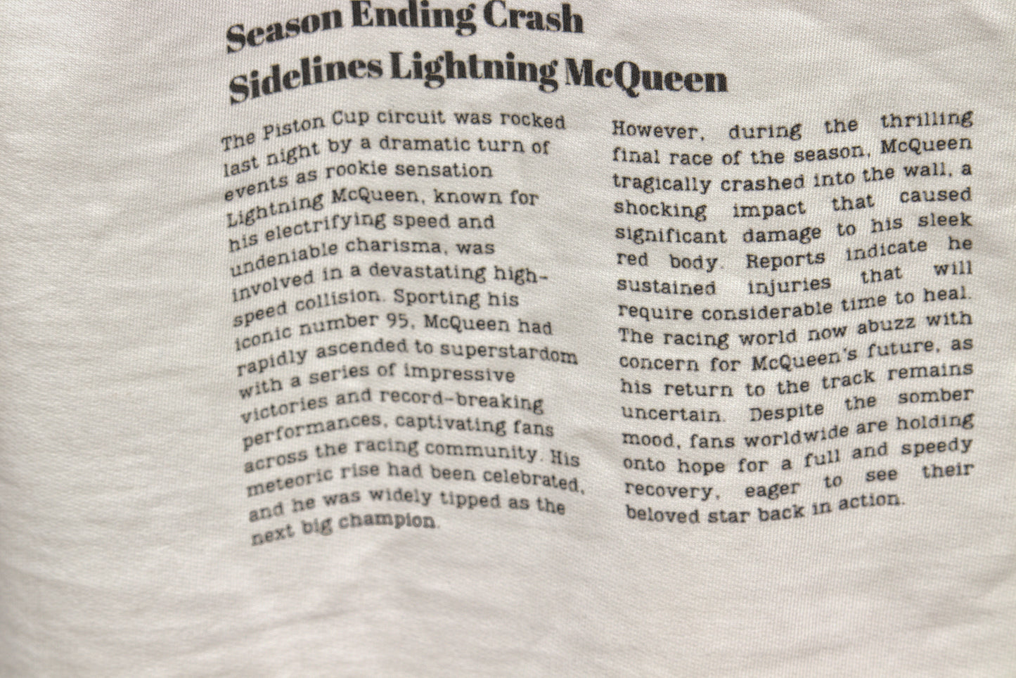 A LEGEND Tee — Lightning McQueen | Redline Collection